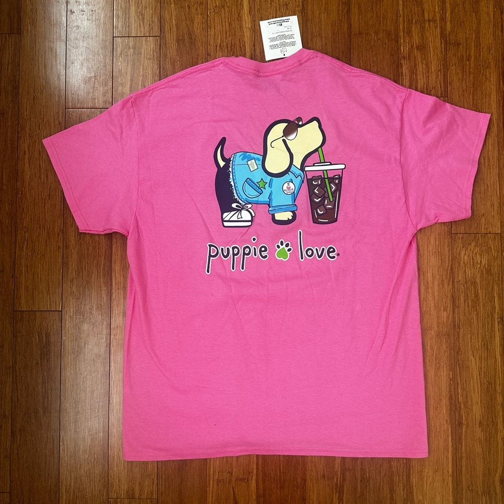 Puppie Love Pink Shirt NWT Size XL